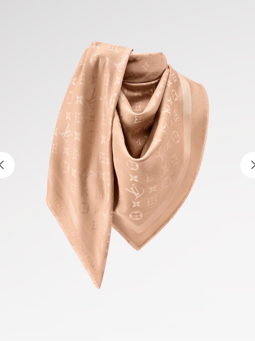 Louis Vuitton Monogram Classic Shawl Beige - Picture 4 of 5